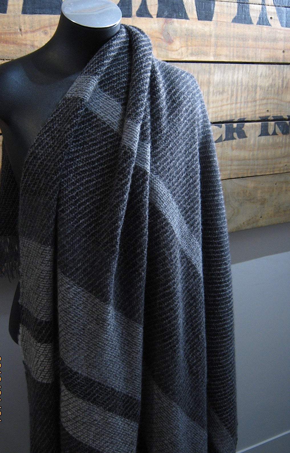 NZ Rugby Licensed BW Striped Merino Throw