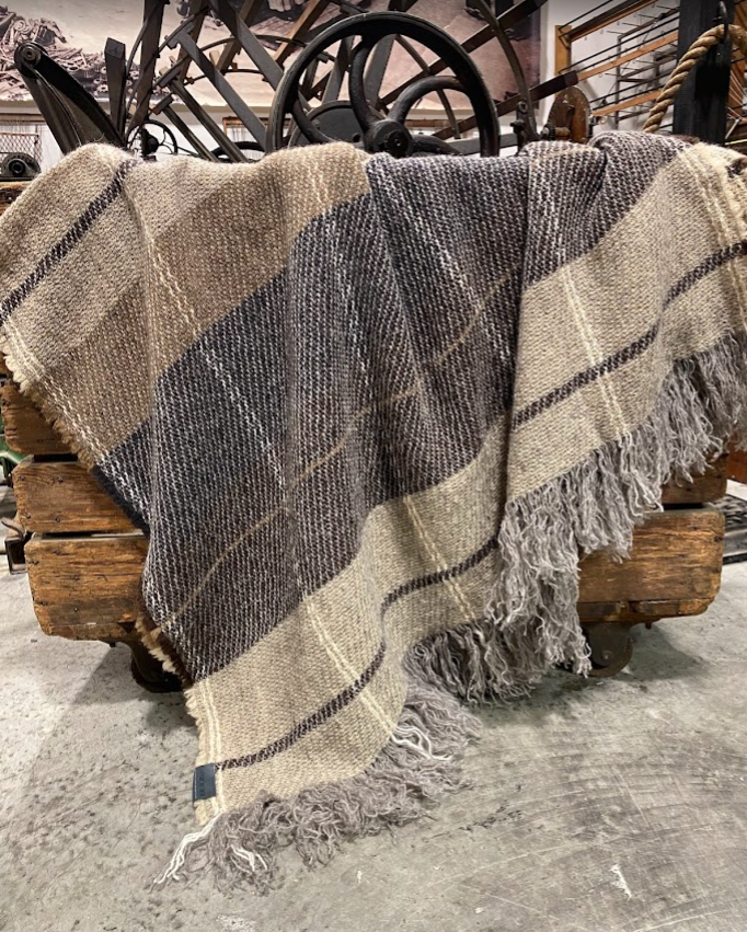 Brushed Wool New Browns Throw