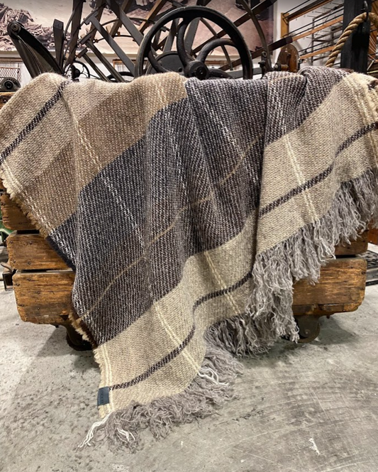 Brushed Wool New Browns Throw