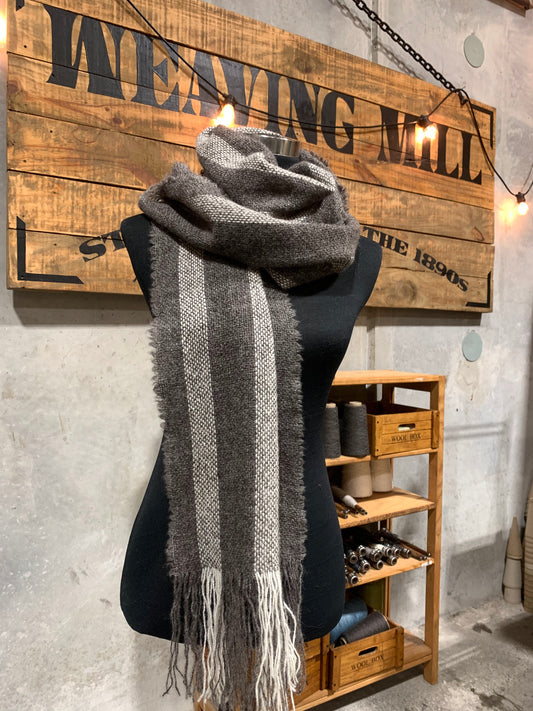Brushed Dk Grey Lambswool Scarf