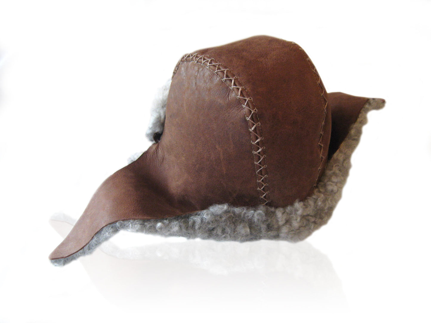 Authentic Bofur Leather Hand Crafted Pelt Hat