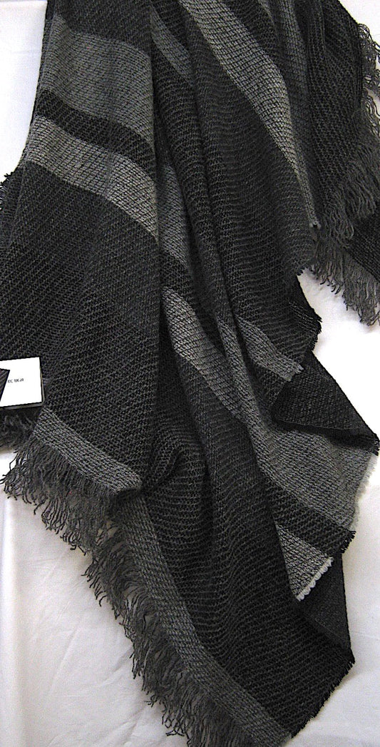 NZ Rugby Licensed BW Striped Merino Throw